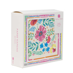 Floral Pink Paper Napkins - 50 Pack | Party Decor |