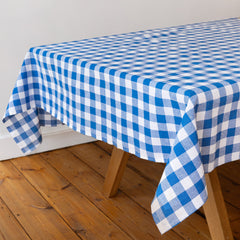 Blue Gingham Tablecloth | Summer Decor |