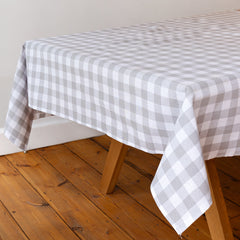 Grey Gingham Tablecloth | Summer Decor |