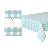 Mint Gingham Tablecloth | Summer Decor |