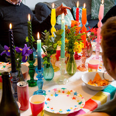 Birthday Brights Rainbow Star Plates - 12 Pack | Kids Birthday Party |