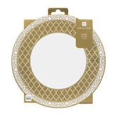 Gold & White Paper Plates - 10 Pack | Party Napkins |