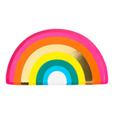 Birthday Brights Rainbow Shaped Plates - 10 Pack | Kids Birthday Party |