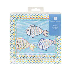 Moroccan Souk Fish Paper Napkins - 20 Pack | Summer Partyware |