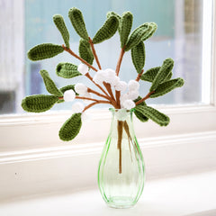 Handmade Mistletoe Christmas Crochet Sprigs Bundle | Seasonal Decor |