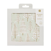 Gold Christmas Tree Paper Napkins - 20 Pack | Christmas Napkins |