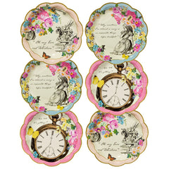 Alice in Wonderland Dainty Paper Plates - 24 Pack | Tea Party Decor |