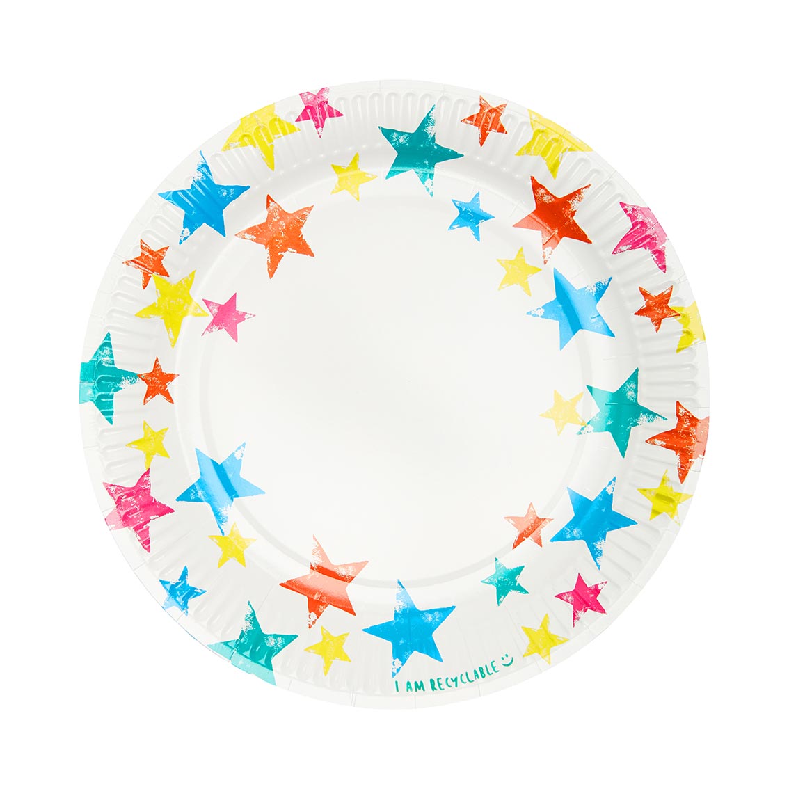 Birthday Brights Rainbow Star Plates - 12 Pack | Kids Birthday Party |