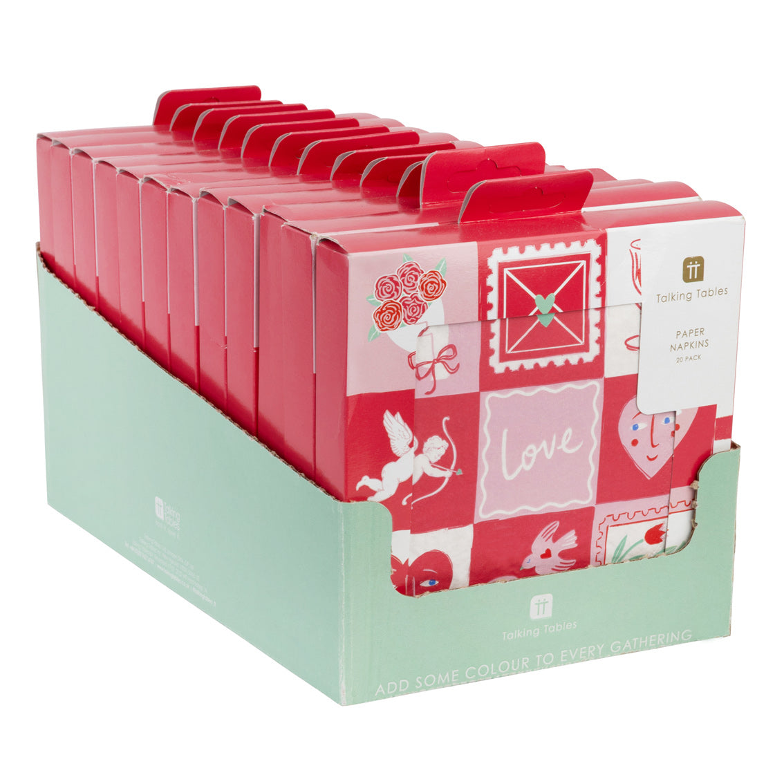 Love Icons Paper Napkins - 12 Pack Display | Wedding Decor |