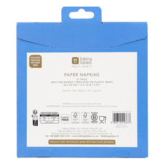 Blue & White Check Paper Napkins - 20 Pack | Summer Decor |