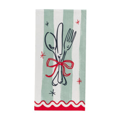 Christmas Icons Long Lunch Paper Napkins - 8 Pack Display | Christmas Decor |