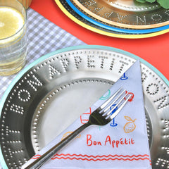Bon Appetit Icons Recycled Paper Napkins - 20 Pack | Summer Decor |