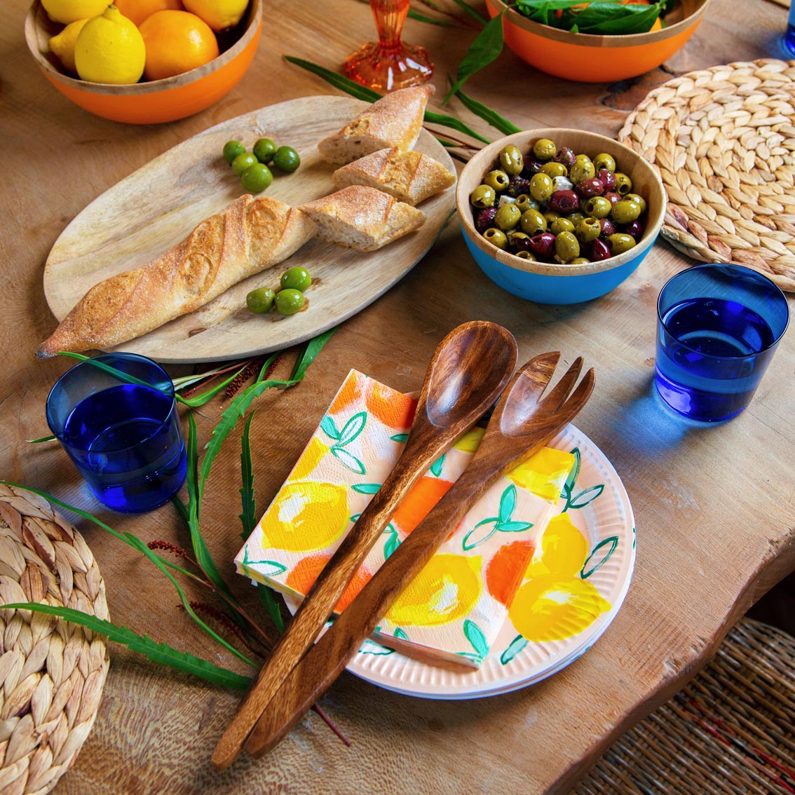 Citrus Fruit Recyclable Paper Plates - 12 Pack