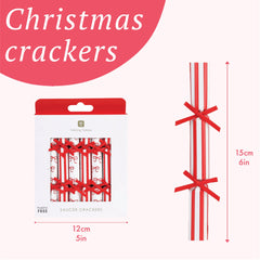 Bow Christmas Saucer Crackers - 10 Pack Display | Christmas Decor |