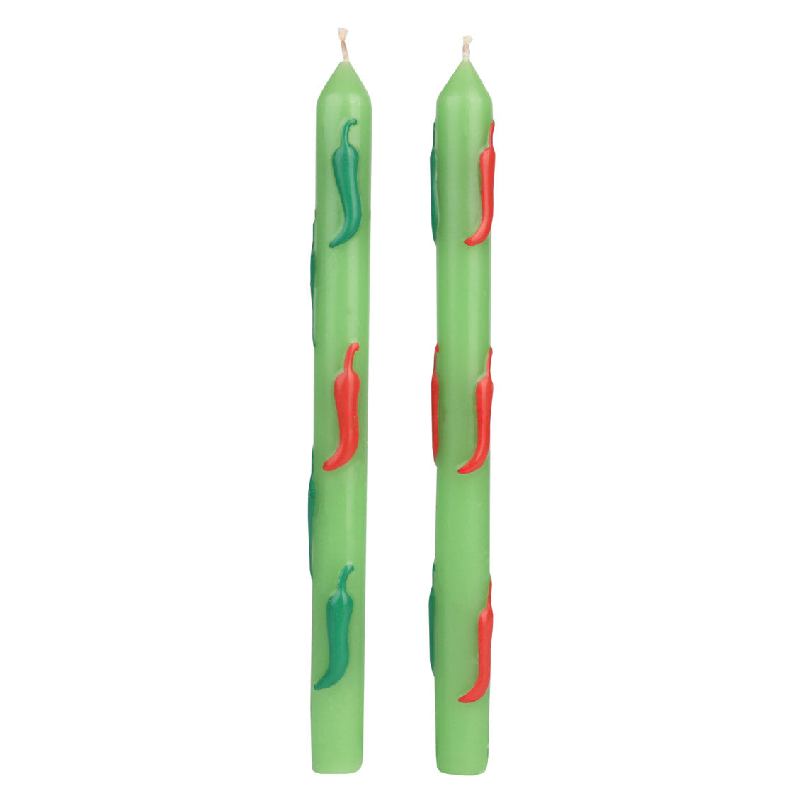 Green Chilli Dinner Candles - 2 Pack | Outdoor Dining Decor |