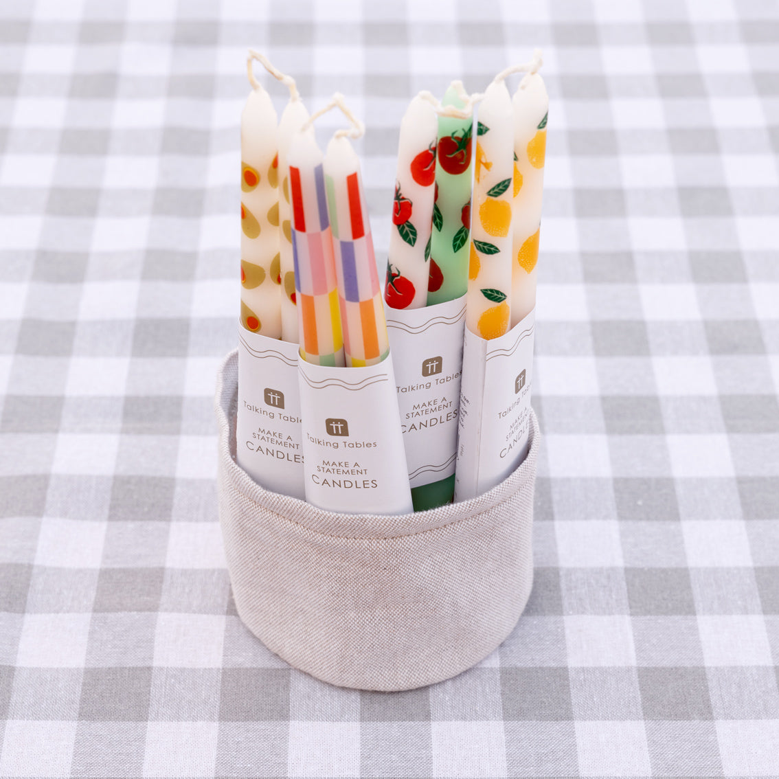 Grey Gingham Tablecloth | Summer Decor |