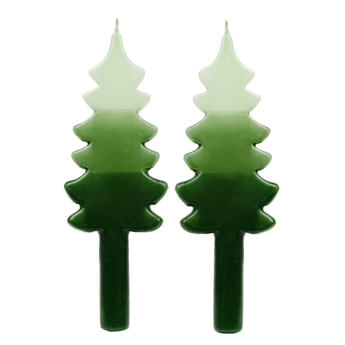 Green Christmas Tree Shaped Candles - 2 Pack | Christmas Candles |