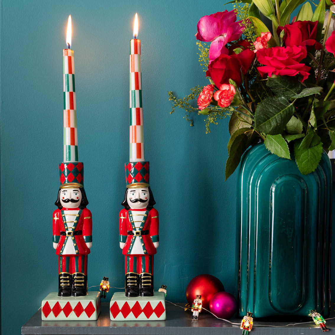 Hand-Painted Nutcracker Candle Holder | Christmas Gifts |