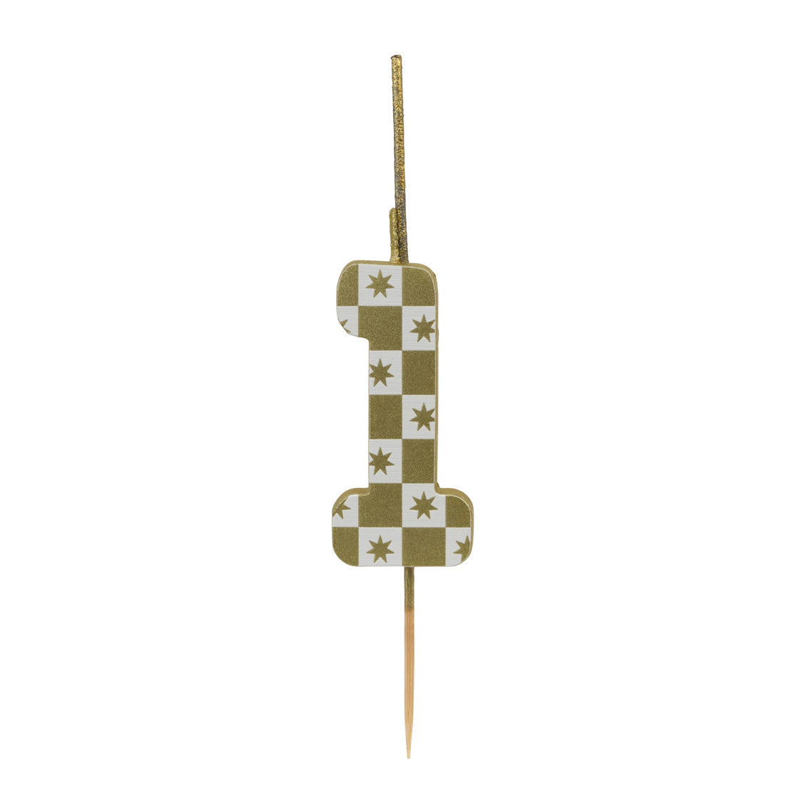 Gold Number Sparkler Duo Birthday Candle - 1 | Cake Candles |