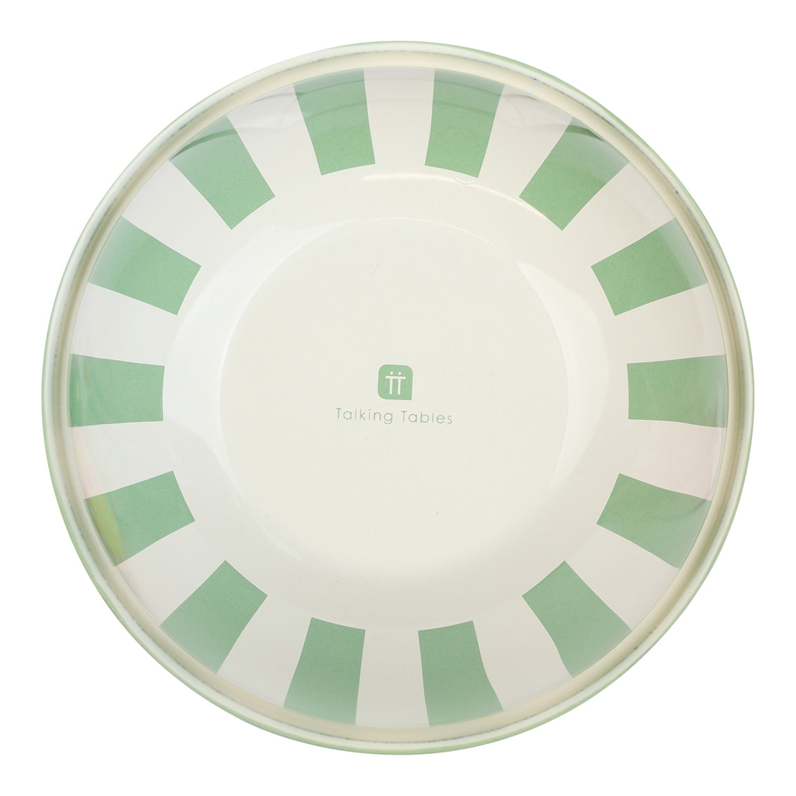 Green Stripe Enamel Bowl - 16cm | Summer Gifts |