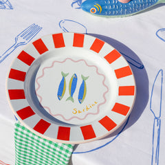 Food Icons Fabric Table Cover | Summer Tableware |