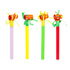 Multi-coloured Paper Party Blowers - 8 Pack | Party Decor |