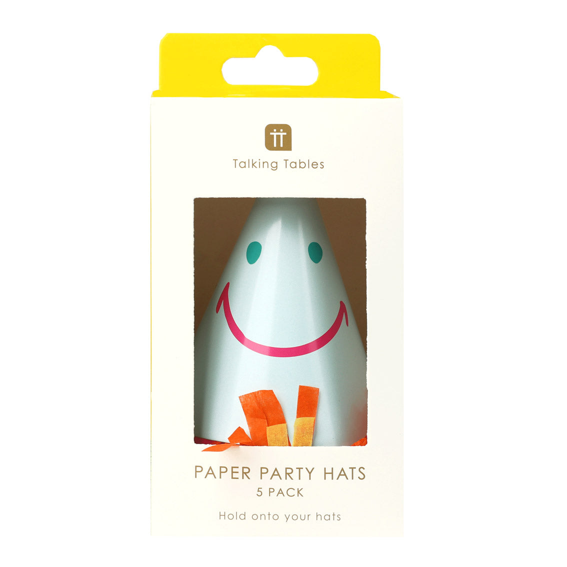 Happy Face Party Hats - 5 Pack | Party Supplies |