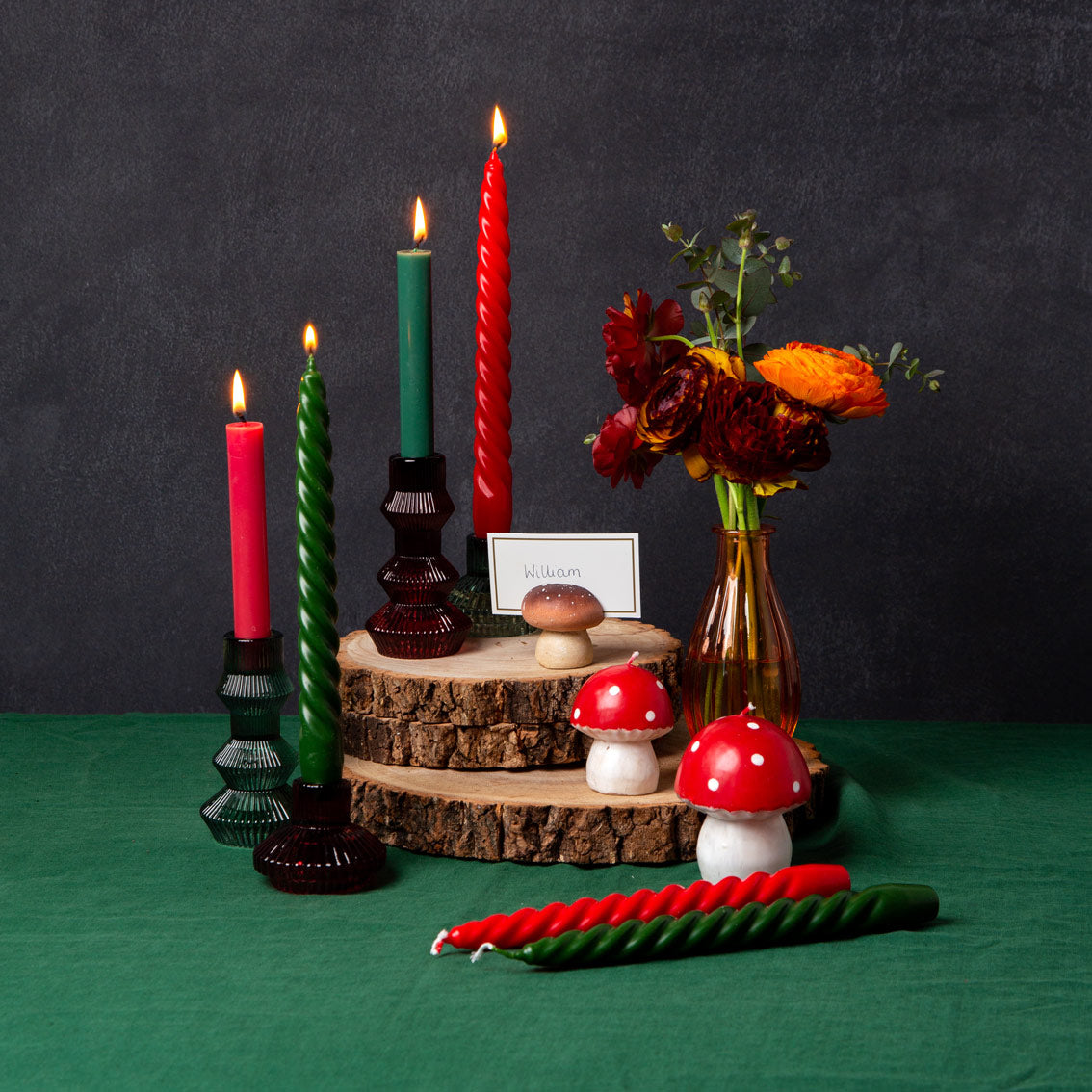 Forest Mushroom Place Card Holders - 4 Pack