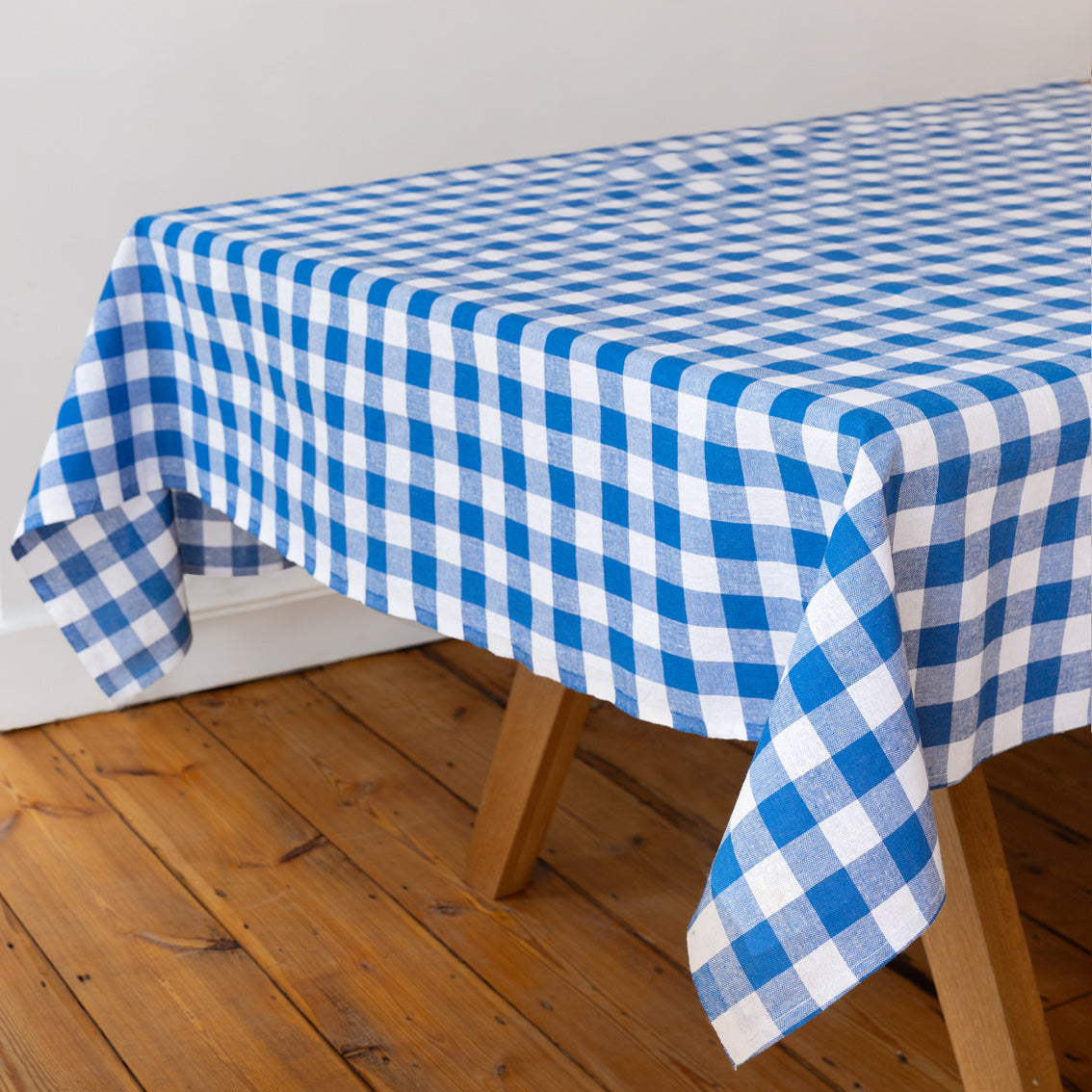 Blue Gingham Tablecloth | Summer Decor |