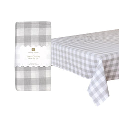 Grey Gingham Tablecloth | Summer Decor |
