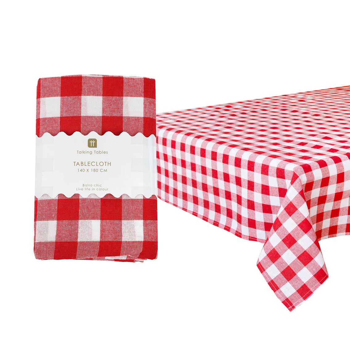 Fabric Gingham Tablecloths - 140cm x 180cm
