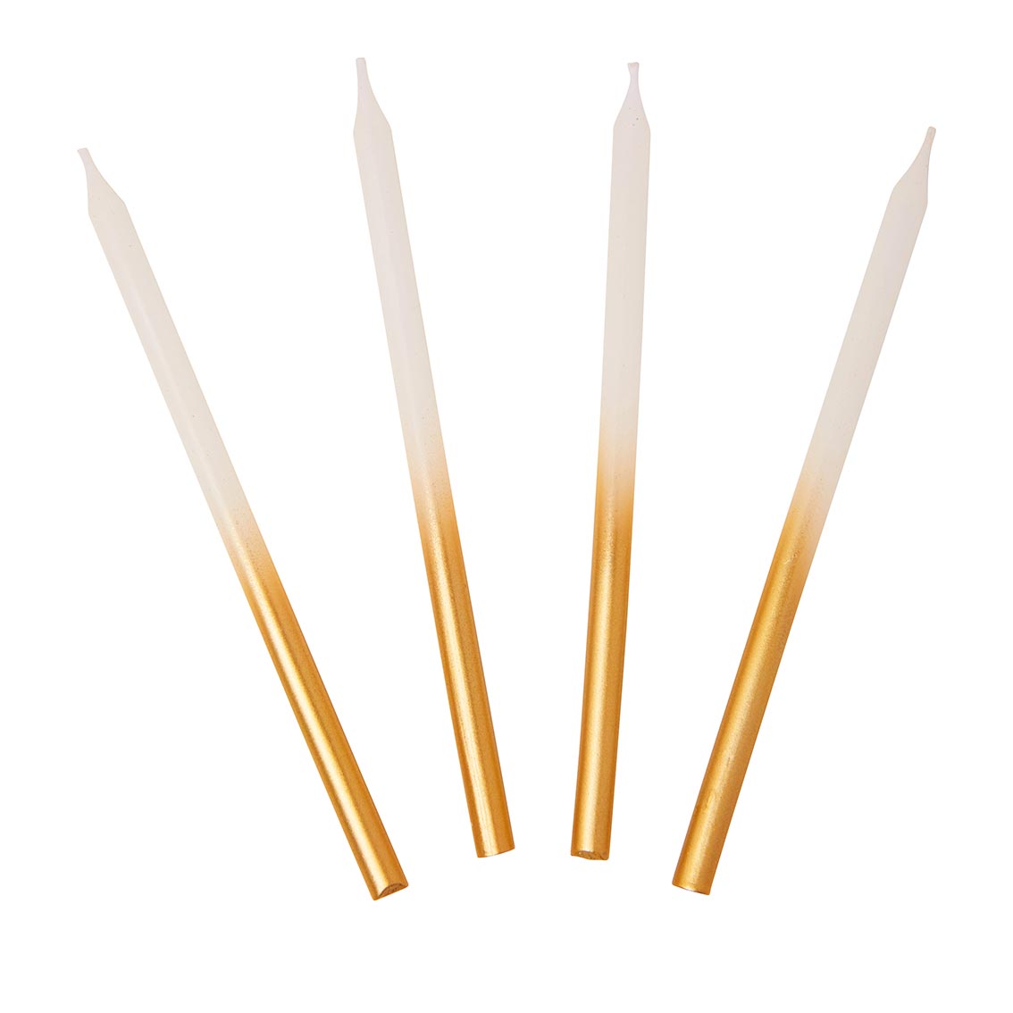 Gold Ombre Birthday Candles - 16 Pack | Cake Candles |
