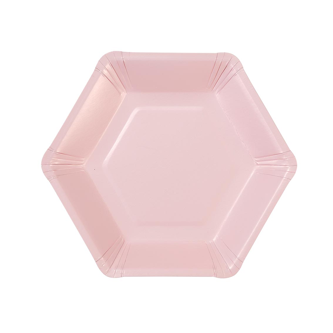Large Hexagonal Pastel Paper Plates - 8 Pack | Birthday Party|