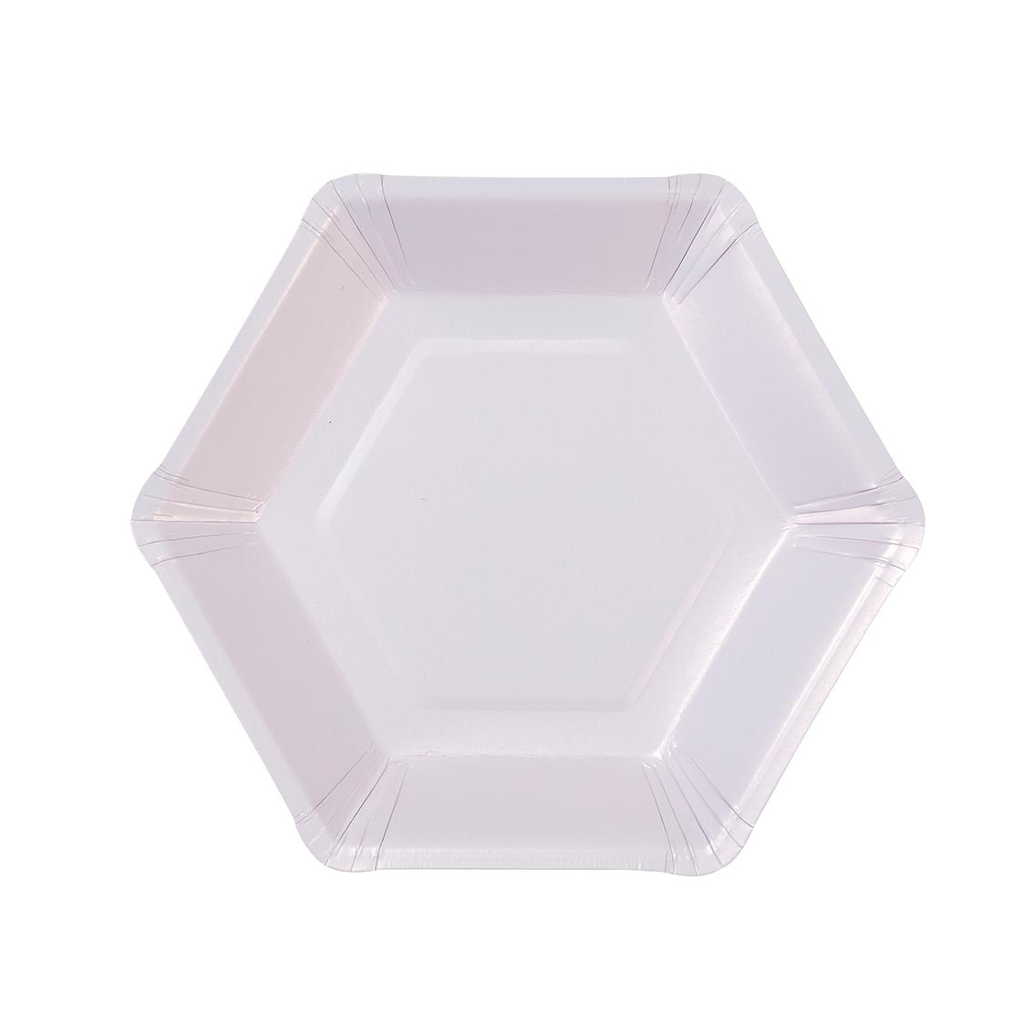 Large Hexagonal Pastel Paper Plates - 8 Pack | Birthday Party|