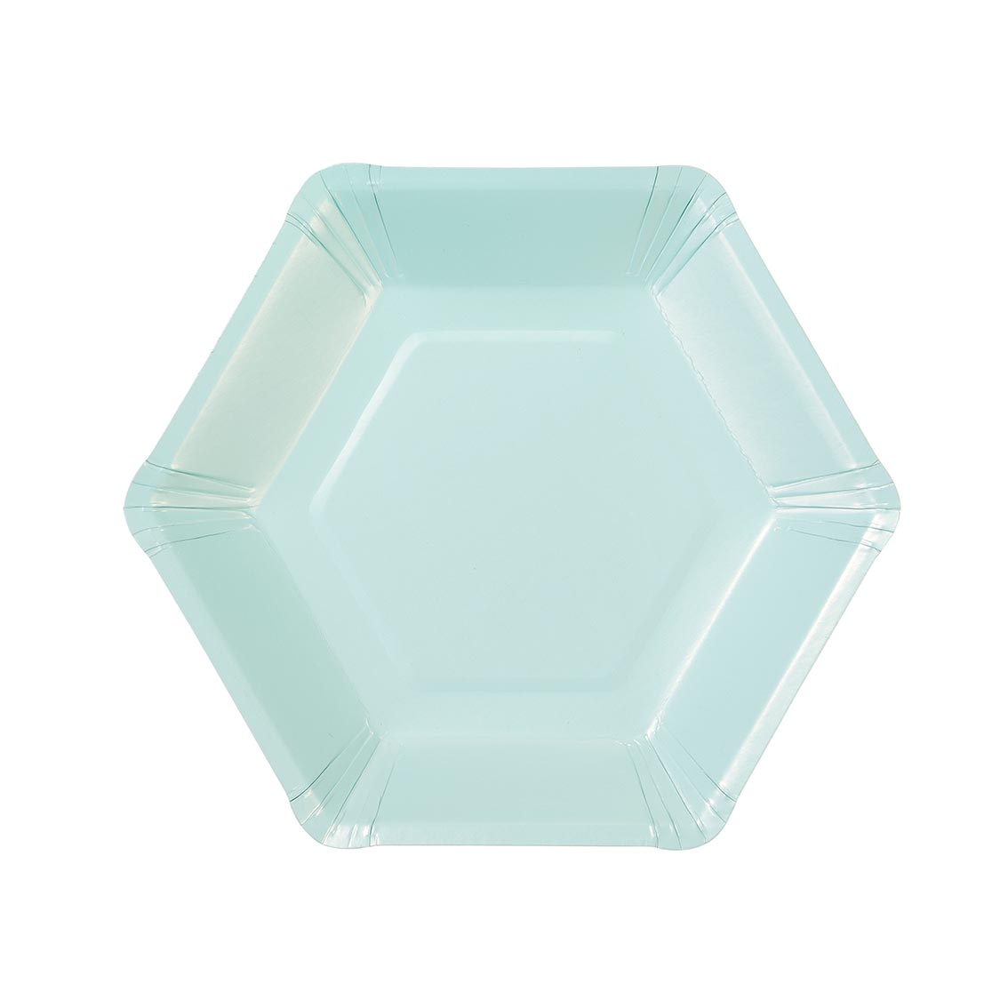 Large Hexagonal Pastel Paper Plates - 8 Pack | Birthday Party|