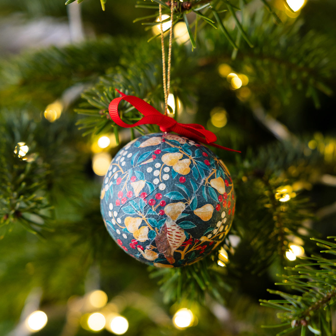 Handmade Patrtidge Christmas Tree Decorations - Display |