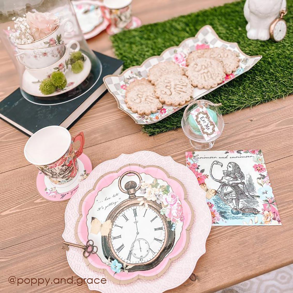 Alice in Wonderland Dainty Plates - 12 Pack | Tea Party |