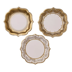 Gold Medium Paper Plates - 24 Pack