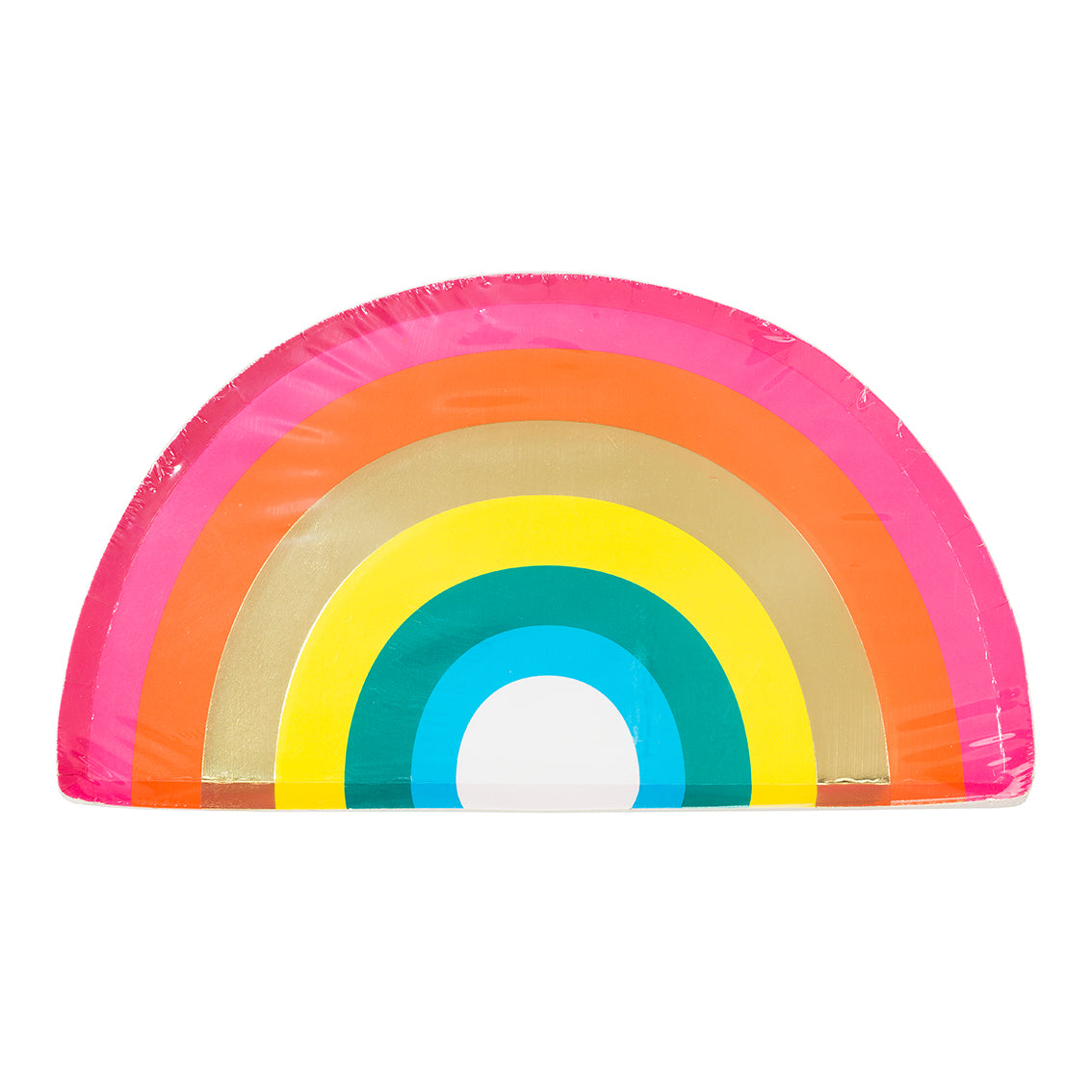 Birthday Brights Rainbow Shaped Plates - 10 Pack | Kids Birthday Party |