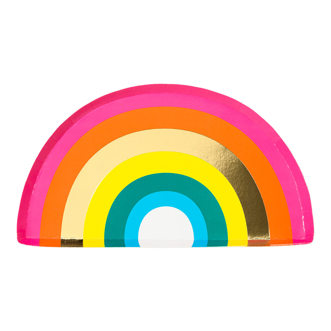 Birthday Brights Rainbow Shaped Plates - 10 Pack | Kids Birthday Party |