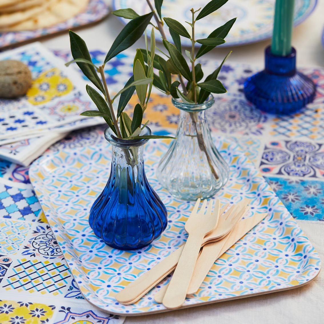 Moroccan Souk Wooden Cutlery - 24 Sets | Summer Partyware |
