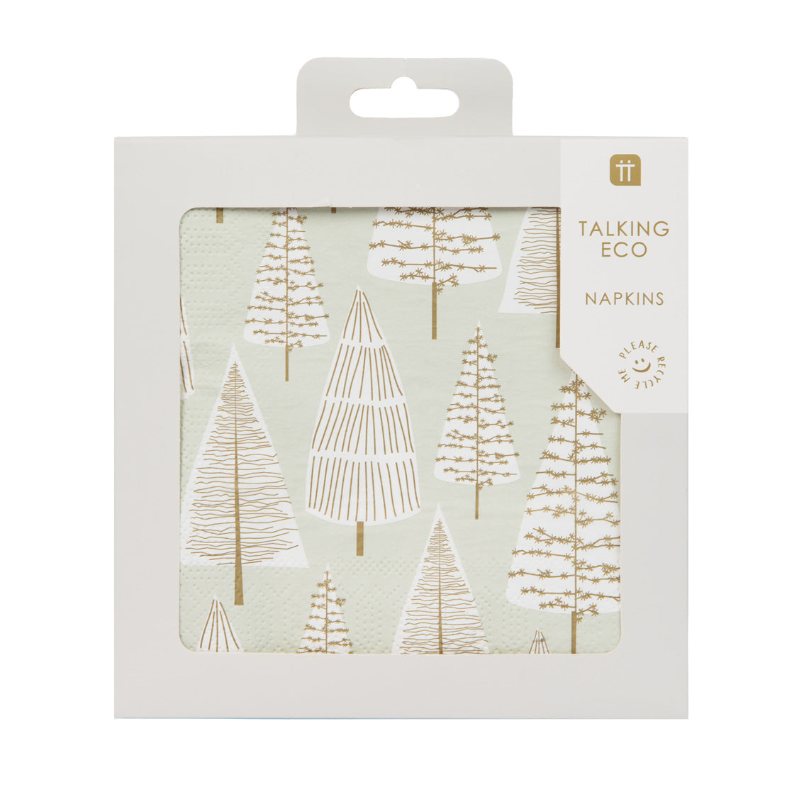 Gold Christmas Tree Paper Napkins - 20 Pack | Christmas Napkins |