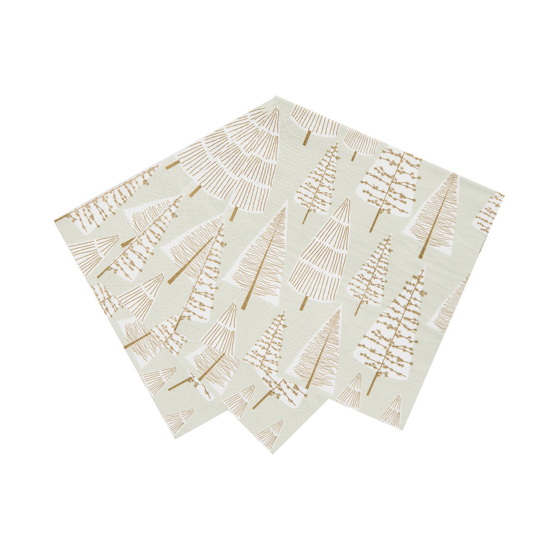 Gold Christmas Tree Paper Napkins - 20 Pack | Christmas Napkins |
