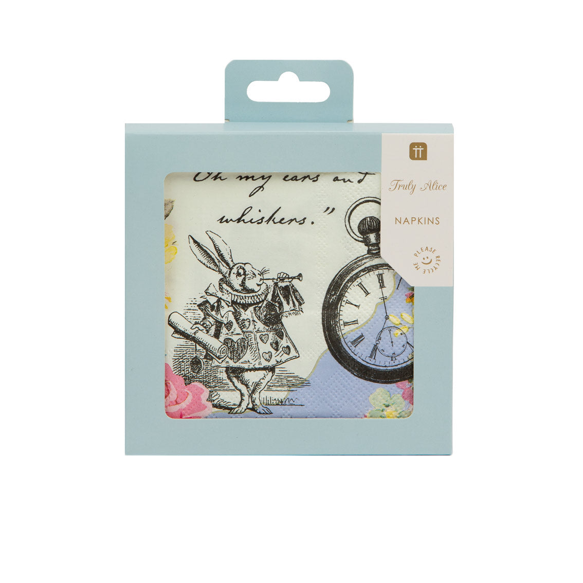 Alice in Wonderland Cocktail Paper Napkins - 20 Pack | Tea Party Decor |