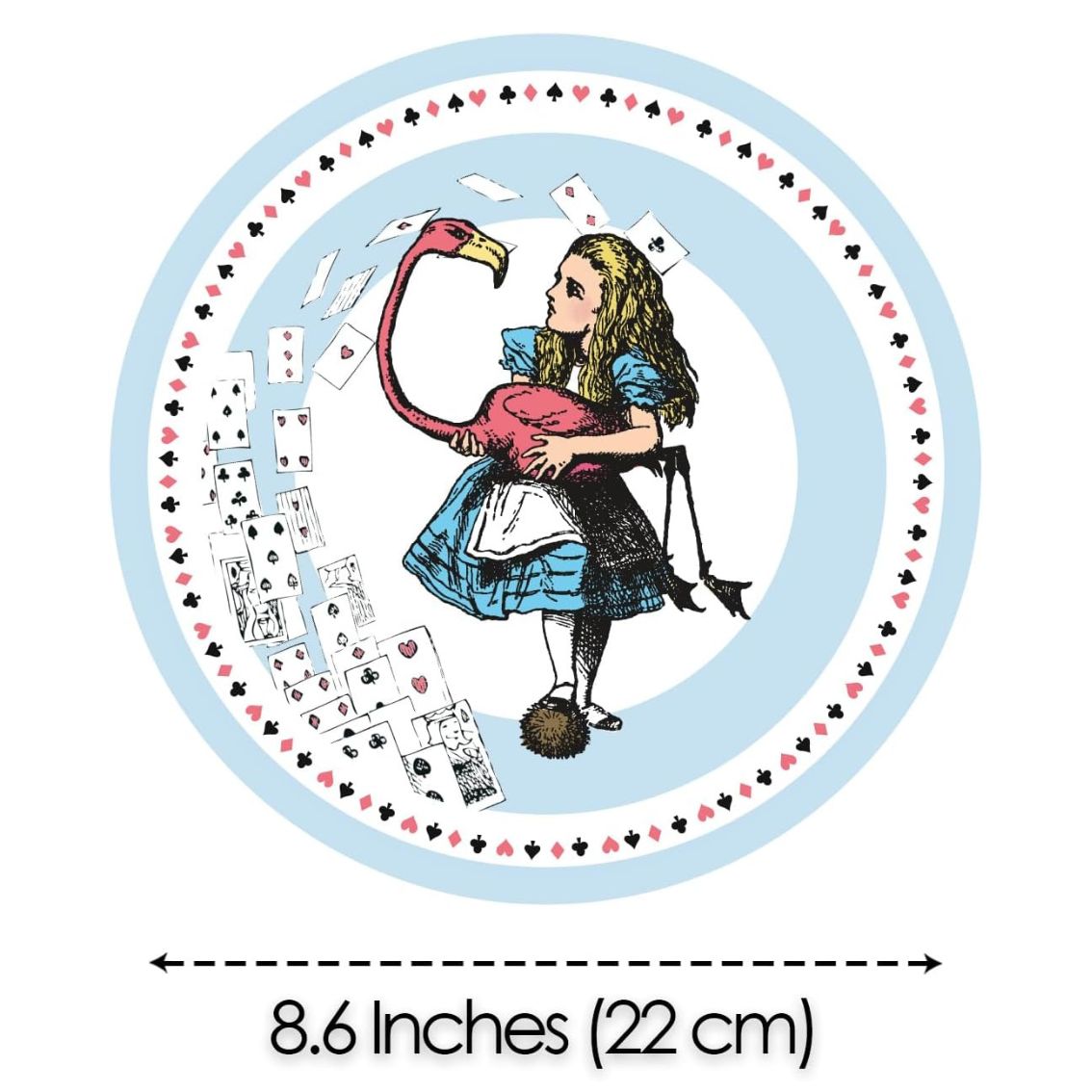 Alice Blue Round Paper Plates - 24 Pack | Tea Party Decor |