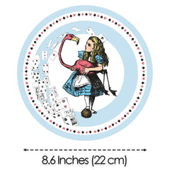 Alice Blue Round Paper Plates - 24 Pack | Tea Party Decor |
