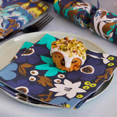 Blue Floral Paper Napkins - 20 Pack | Party Napkins |